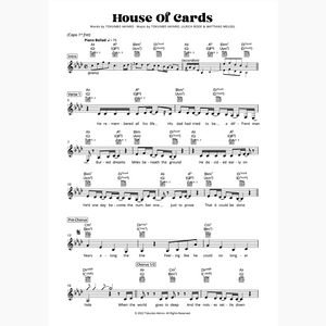 HOUSE OF CARDS (SHEET MUSIC)