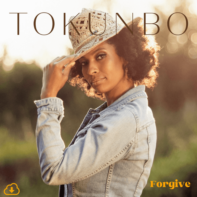 Cover for TOKUNBO's HiRes Audio Single 'Forgive' containing title & download icon